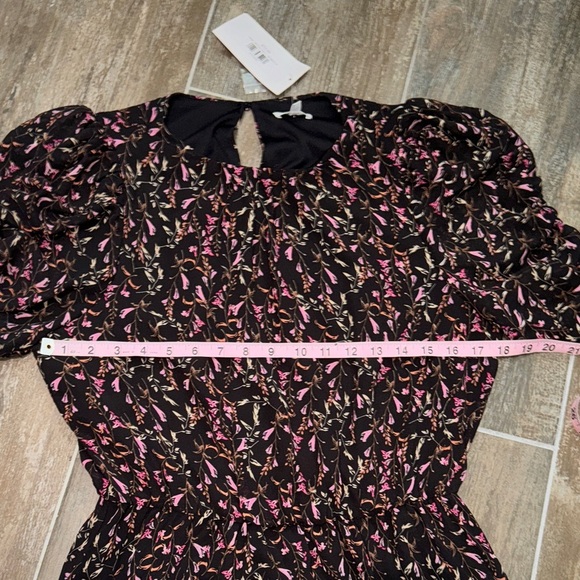 TCEC Black and Pink Floral Long Sleeve Dress - Picture 10 of 12